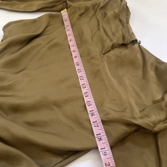 Anthropologie Shirt Blouse Green Satiny Type Fabric Size Small - Picture 9 of 10